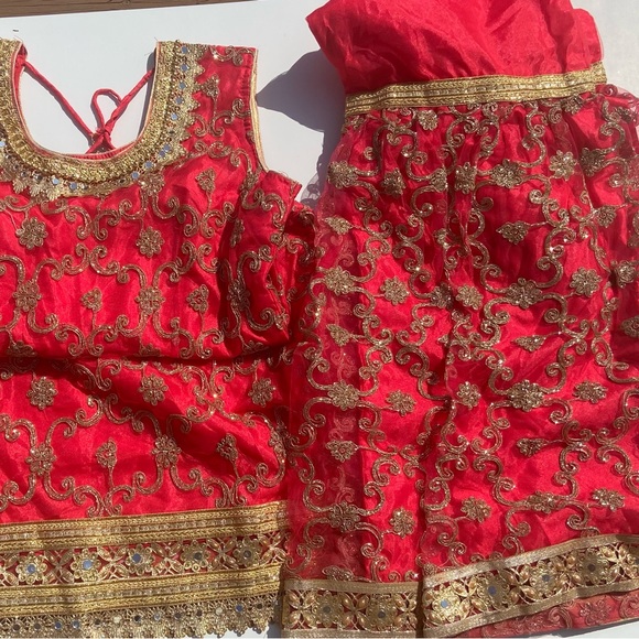 Party wear peach color sharara suit ladies suit - Picture 2 of 3